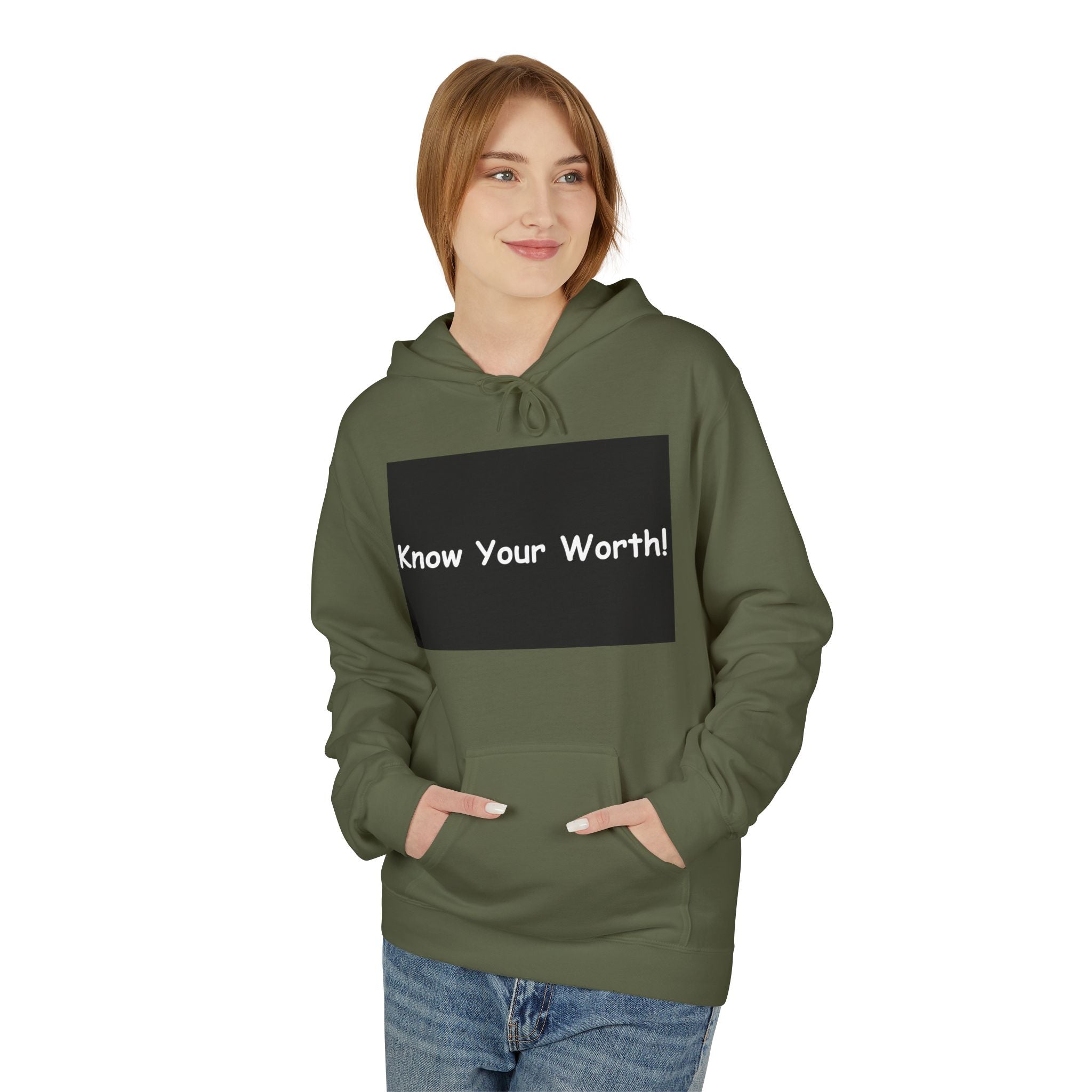 Know Your Worth Hoodie — Everyday Healing Self‑Care Pullover