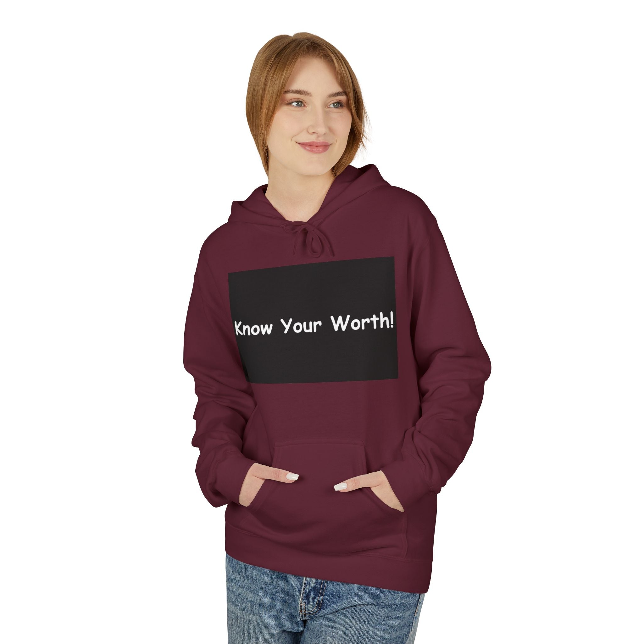 Know Your Worth Hoodie — Everyday Healing Self‑Care Pullover